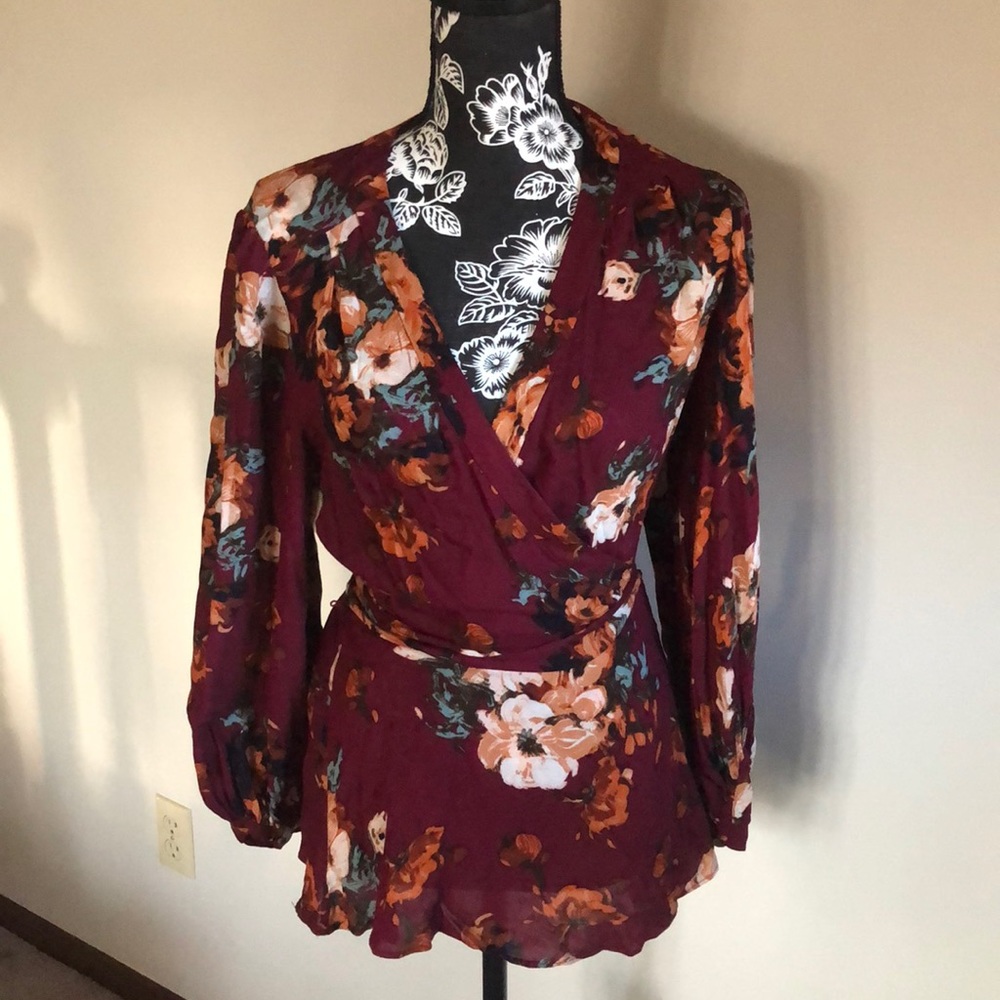 Anthropologie Wrap Blouse